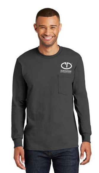 Port & Company Tall Long Sleeve Essential Pocket Tee PC61LSPT Port & Company Tall Long Sleeve Essential Pocket Tee PC61LSPT